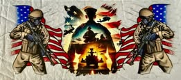 UV DTF Cup wraps: USA, hunting, fishing