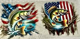 UV DTF Cup wraps: USA, hunting, fishing