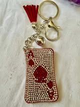 rhinestone keychains and bag charms