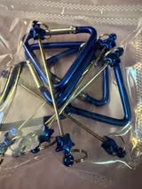 Beadable bars with Carabiner style spring quick clips