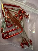 Beadable bars with Carabiner style spring quick clips