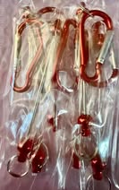 Beadable bars with Carabiner style spring quick clips