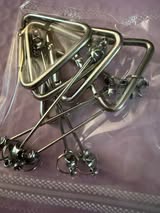 Beadable bars with Carabiner style spring quick clips