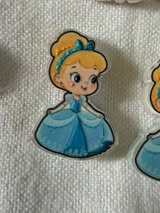 Acrylic focal beads double sided: princess, villians