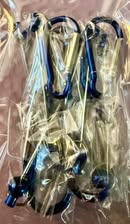 Beadable bars with Carabiner style spring quick clips