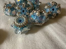 20mm fancy beads with heart and pearl