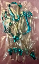 Beadable bars with Carabiner style spring quick clips
