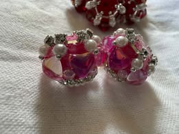 20mm fancy beads with heart and pearl