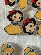 Acrylic focal beads double sided: princess, villians