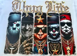 DTF heat press prints: Horror, Holidays