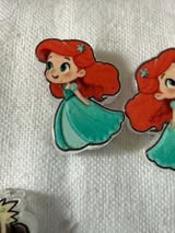 Acrylic focal beads double sided: princess, villians