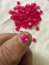 8mm brilliant color nail charm flowers