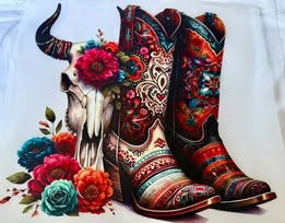 DTF heat prints: Animals, flowers, landscapes, western