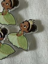 Acrylic focal beads double sided: princess, villians