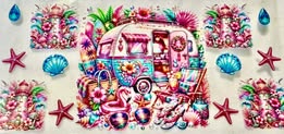 UV DTF Cup wraps: fairies, mystic, books, vacation, camping, food