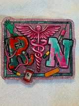 Acrylic badge reel flatbacks:  Healthcare, Dental, Fire Fighter, Police, EMT & School
