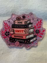 Acrylic flatbacks badge reel: Bows,Hearts, Peace, smile fame, Religion, Books, & Reading, Sun & Moon