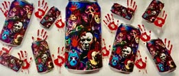 UV DTF 16oz cup wraps: horror, holidays
