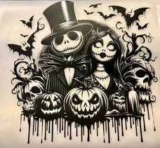 DTF heat press prints: Horror, Holidays