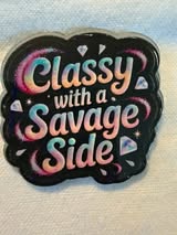 Acrylic flatback badge reel/pens: Funny, bad words, sweet, nice and cute