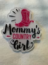 Acrylic flatbacks badge reel: family, mama, Dad, girl, boy