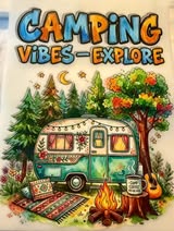 DTF Heat prints: Camping, hiking, vacation