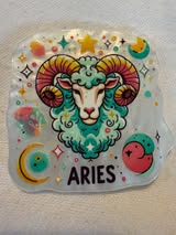 Acrylic Flatback badge reel: Zodiac, states
