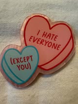 Acrylic flatback badge reel/pens: Funny, bad words, sweet, nice and cute
