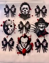 DTF heat press prints: Horror, Holidays