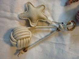 Purse/keyring PLU leather charms