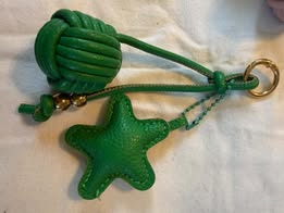 Purse/keyring PLU leather charms