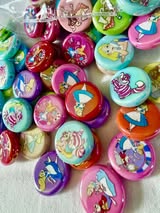 22mm double sided colorful bead mix Alice in Wonderland