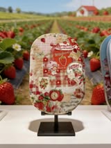 60mm Strawberry girl dog tag pendants with hole
