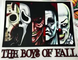 DTF heat press prints: Horror, Holidays