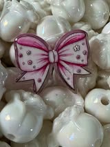 Acrylic focals: Bows, Hearts
