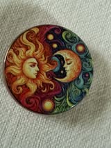 Acrylic focal: Sun, Moon, Zodiac, Celestial