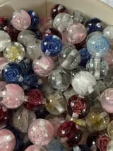 16mm mixed satin rose beads.