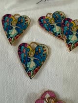 Enamel paint and metal pendant charms