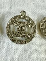Gem cut glass rhinestone metal and solid pendant charms