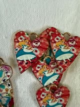 Enamel paint and metal pendant charms