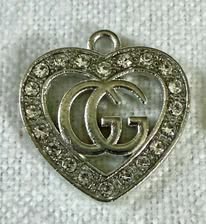 Gem cut glass rhinestone metal and solid pendant charms