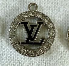Gem cut glass rhinestone metal and solid pendant charms