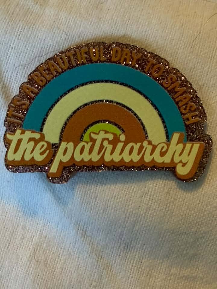 Acrylic flatback: happy, peace, hippie, inspirational