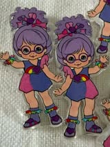 Acrylic focal: Rainbow Bright and friends