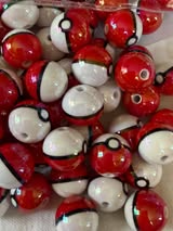 16mm Pokeball UV coated beads