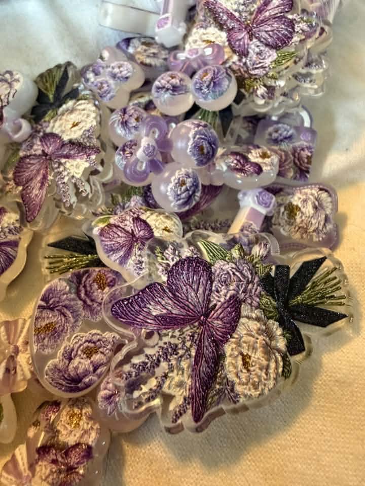 Flower beads and pendants mixed sizes