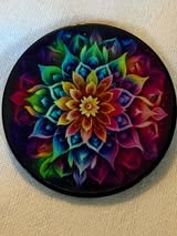 Acrylic flatback: happy, peace, hippie, inspirational