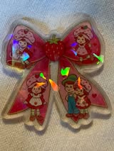 Badge reel acrylic flatbacks Lisa Frank, Sesame Street, Strawberry Shortcake, My little pony, Rainbow bright, Power Puff Girl, Care Bears, and Pooh