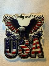 Acrylic flatbacks : America, Western style, Hunting & Fishing, and sports