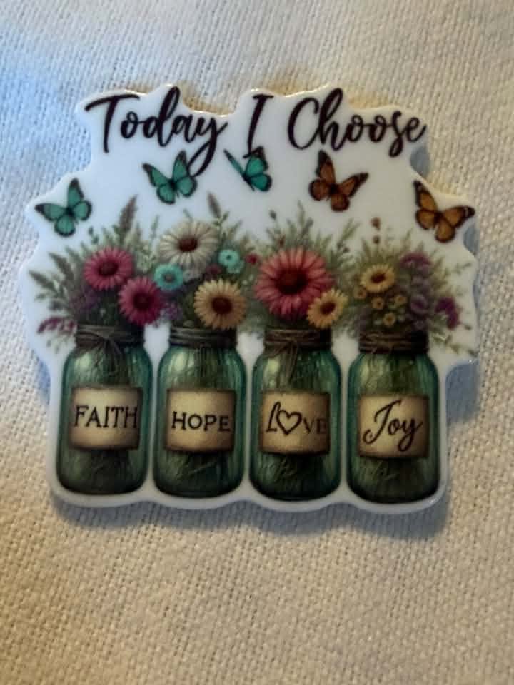 Acrylic flatback: happy, peace, hippie, inspirational